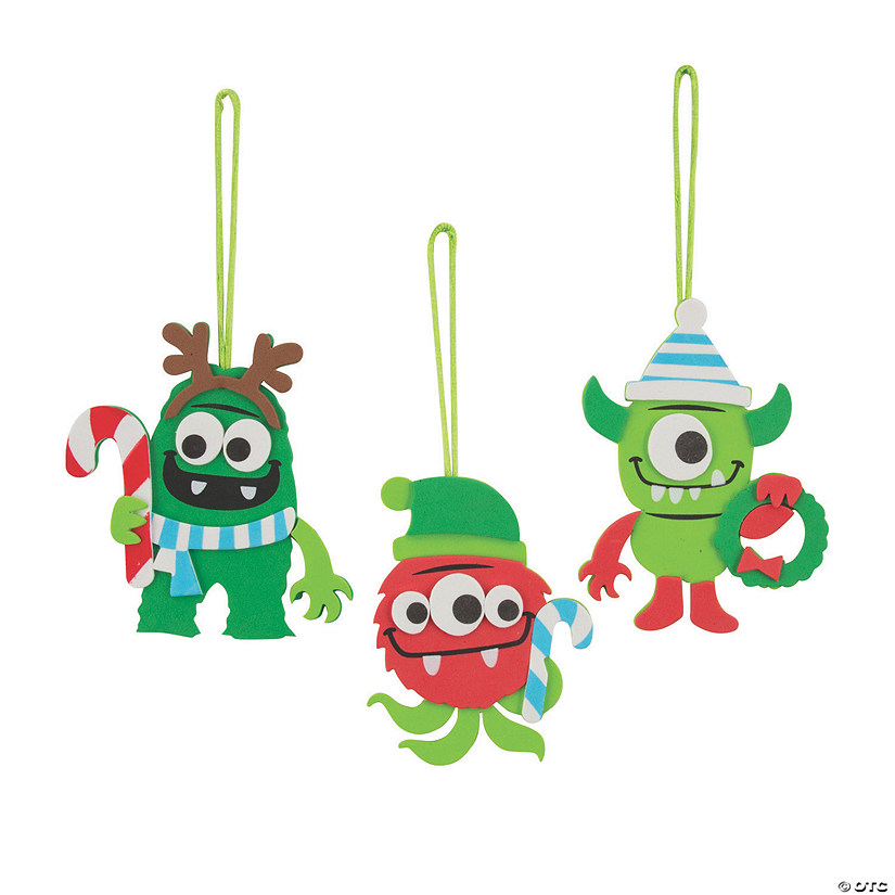 Christmas Monster Ornament Craft Kit - Makes 12 Image