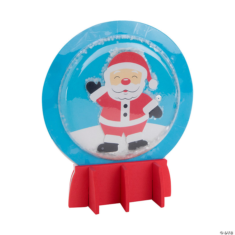 Christmas Plate Snow Globe Stand-Up Craft Kit - Makes 6 Image