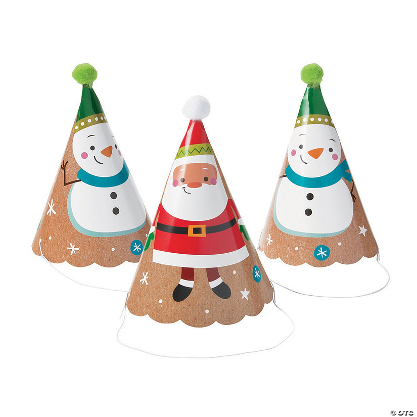 Christmas Pom Pom Cone Party Hats Discontinued