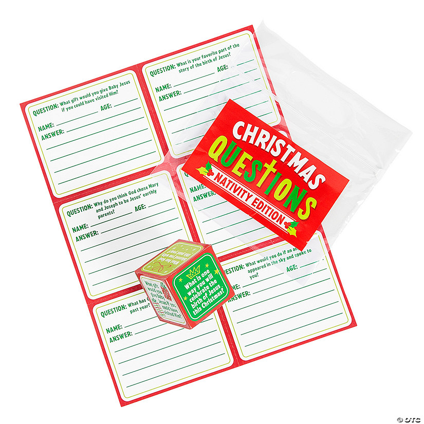 Christmas Questions Dice Game - 7 Pc. Image