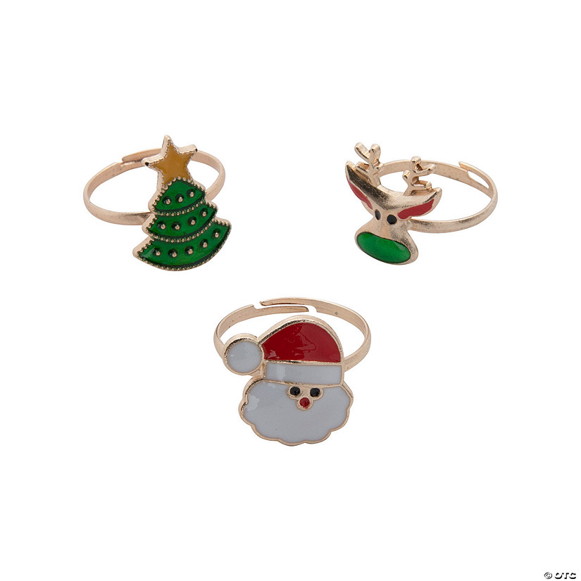Christmas Rings - 12 Pc. | Oriental Trading