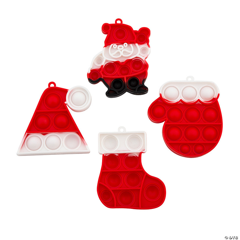 Christmas Santa-Themed Lotsa Pops Popping Toys - 12 Pc. Image