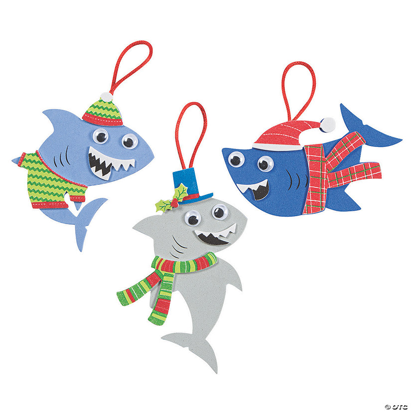 Christmas Shark Ornament Craft Kit - Makes 12 Image