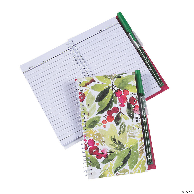 Christmas Spiral Notebooks with Pens Oriental Trading