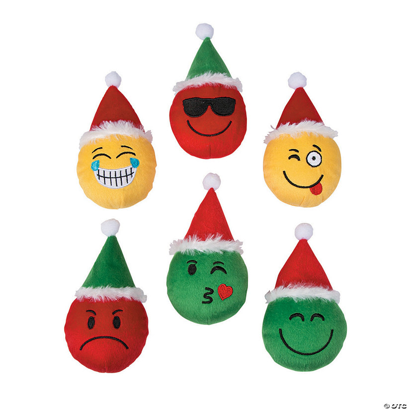 Christmas Stuffed Emojis - 12 Pc. Image