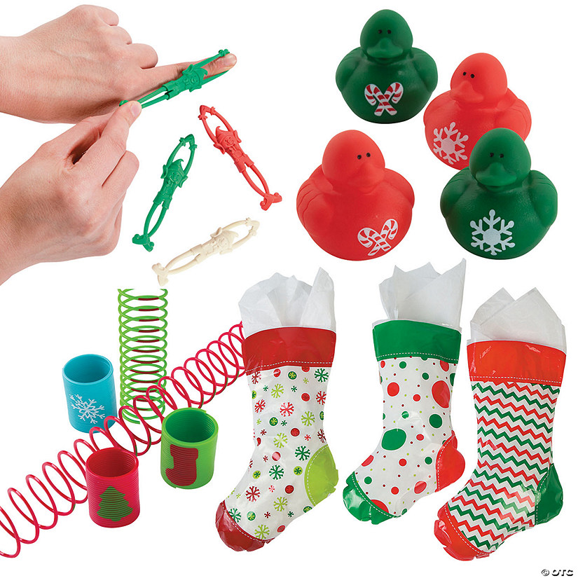 Christmas Toy-Filled Stocking Goody Bag Kit for 24 Image