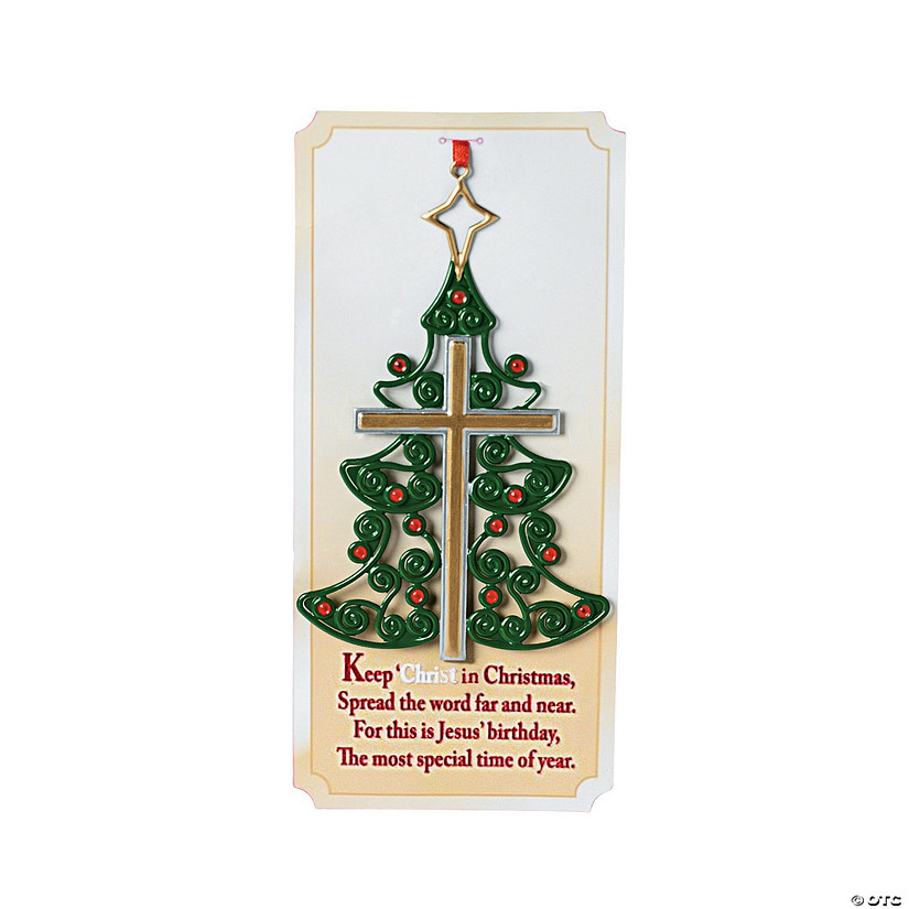 Christmas Tree Cross Ornaments with Card