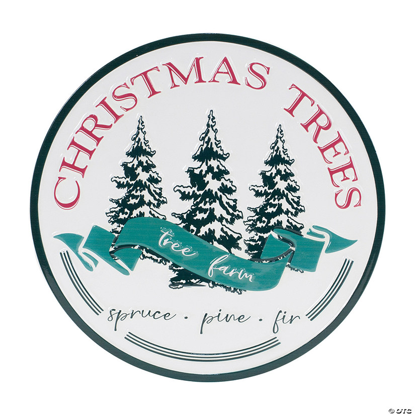 Christmas Tree Farm Sign 14"D Metal Image