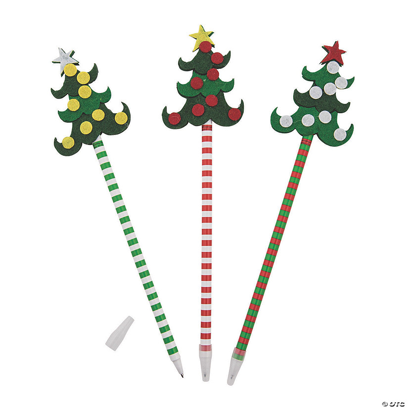 Christmas Tree Pens - 12 Pc. Image