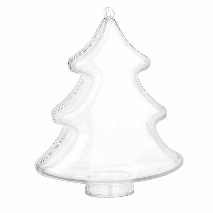 Christmas Tree Shaped Acrylic Candy Boxes 24 Pack 4.5"X3.75"X2" Image