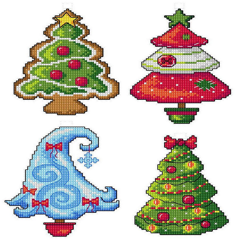 Christmas Trees 141CS Crafting Spark Counted Cross-Stitch Kit Image