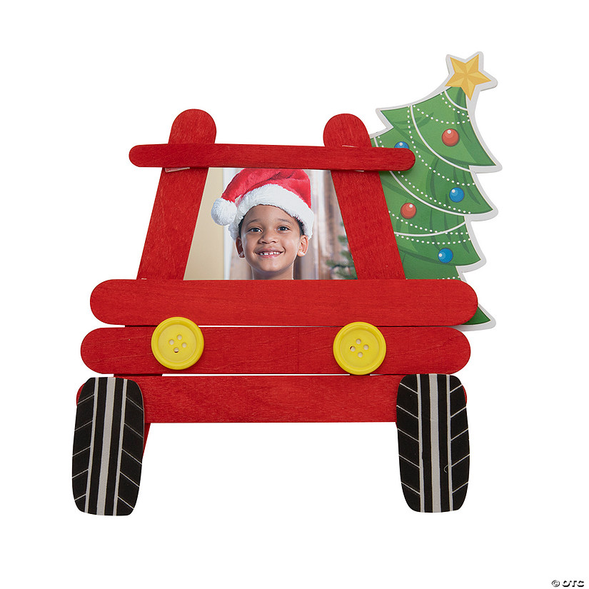 Christmas Truck Picture Frame Magnet Craft Kit - Makes 12 Image