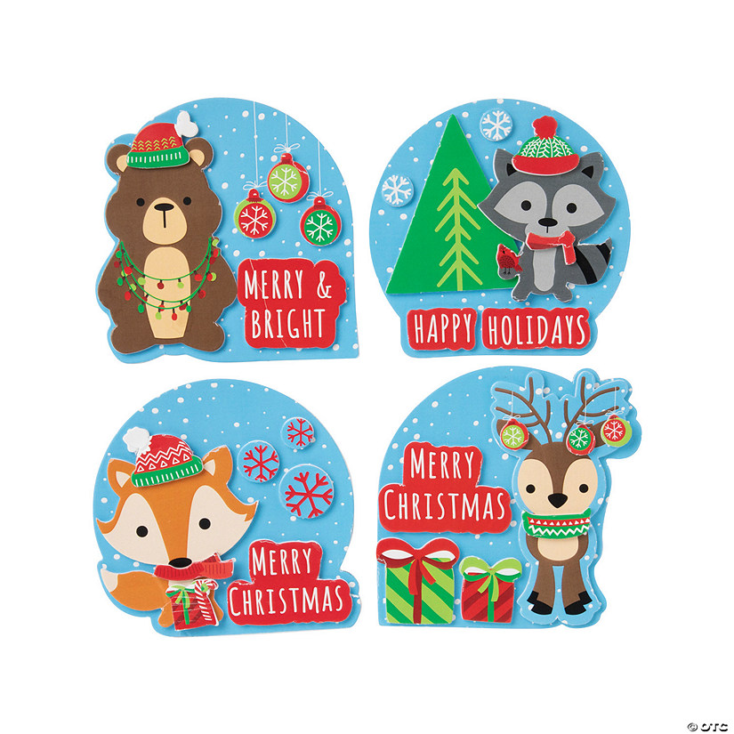 Christmas Woodland Animal Magnet Craft Kit - Makes 12 Image