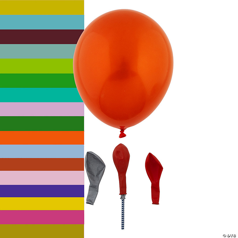 Chrome Custom Color Double Stuffed 11" Latex Balloons - Makes 24 Image
