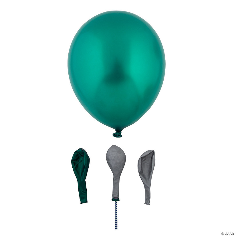 Chrome Emerald Green Custom Color Double Stuffed 11" Latex Balloons - Makes 24 Image