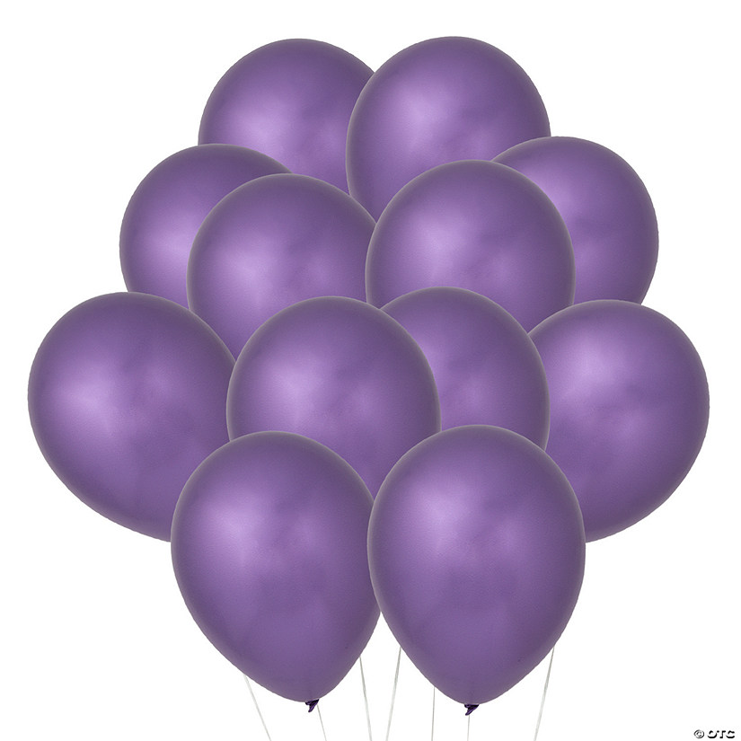 Chrome Purple 11" Latex Balloons - 25 Pc. Image