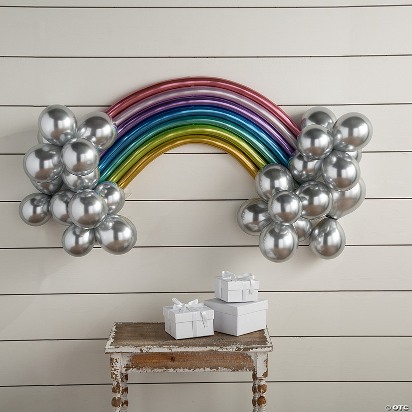 Chrome Rainbow Latex Balloon Kit &#8211; 37 Pc. Image