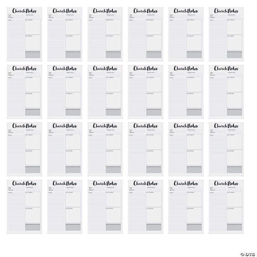 Church Notes Tear Away Pads - 12 Pc. Image