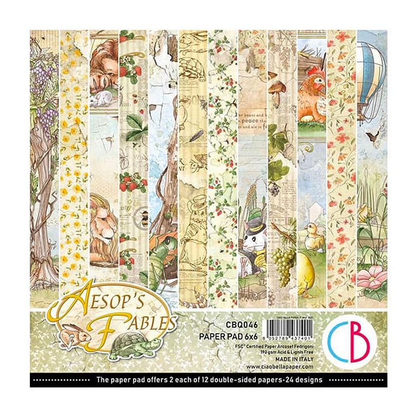 Ciao Bella Aesop's Fables Paper Pad 6X6 24Pkg Image