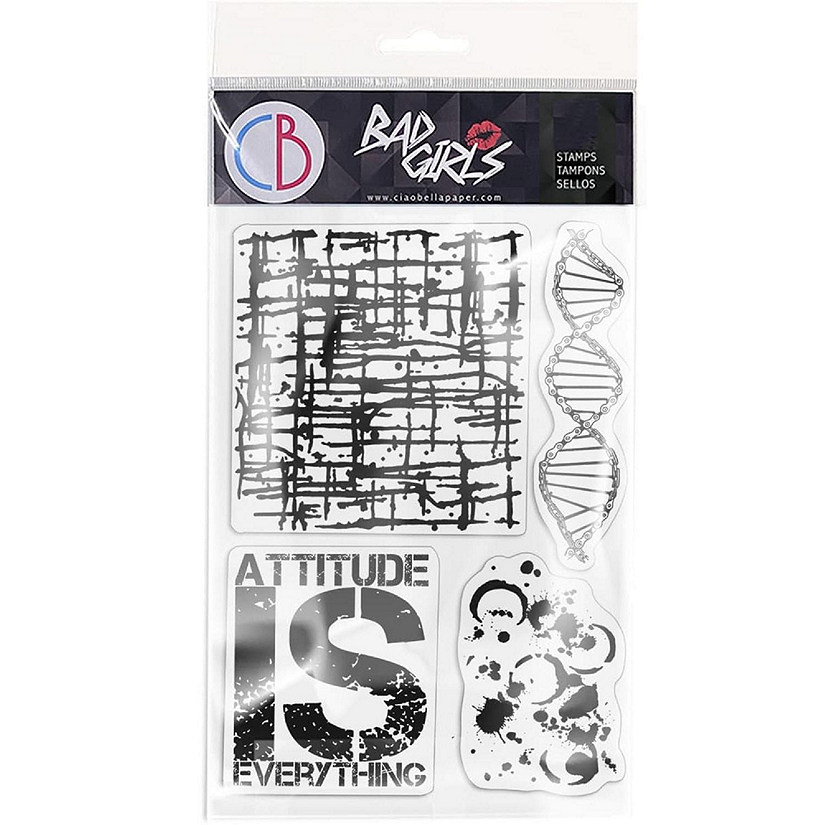 Ciao Bella Clear Stamp Set 4x6 Attitude Is Everything Image