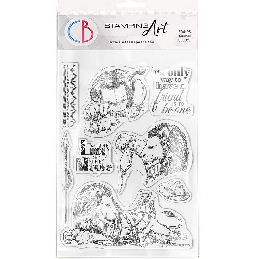 Ciao Bella Clear Stamp Set 6x8 The Lion And The Mouse Image