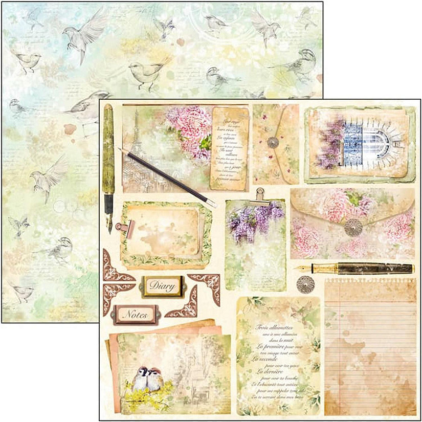 Ciao Bella Poemes DAmour Paper Sheet 12X12 Image
