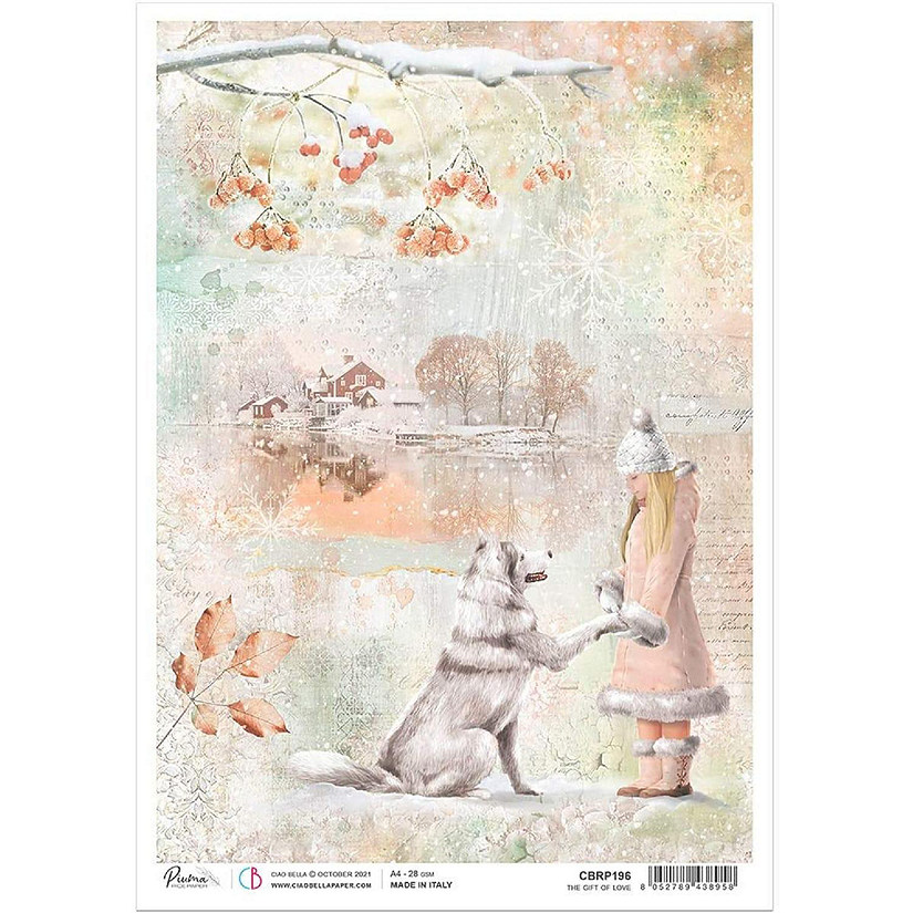 Ciao Bella Rice Paper A4 The Gift of Love Image