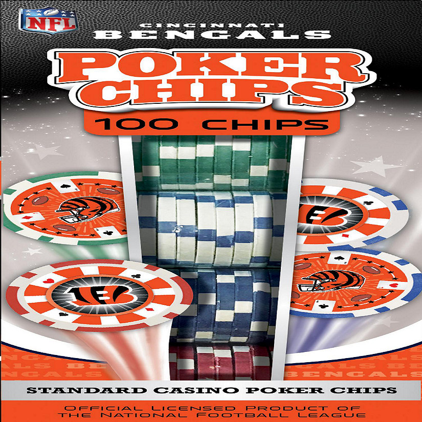 Cincinnati Bengals 100 Piece Poker Chips Image