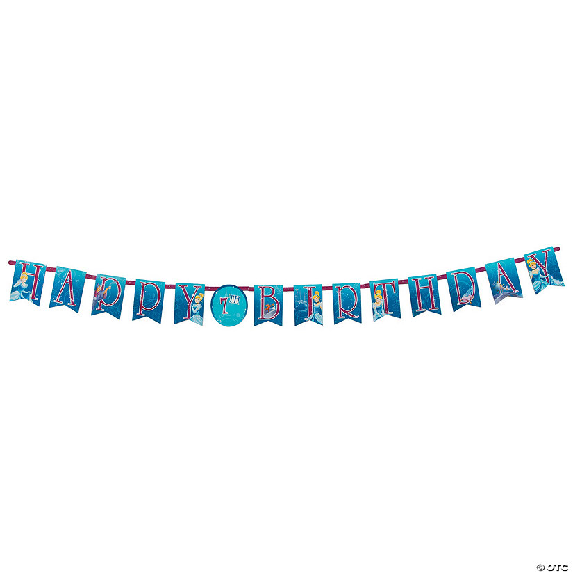 Cinderella Add-an-Age Jumbo Letter Paper Banner - Discontinued