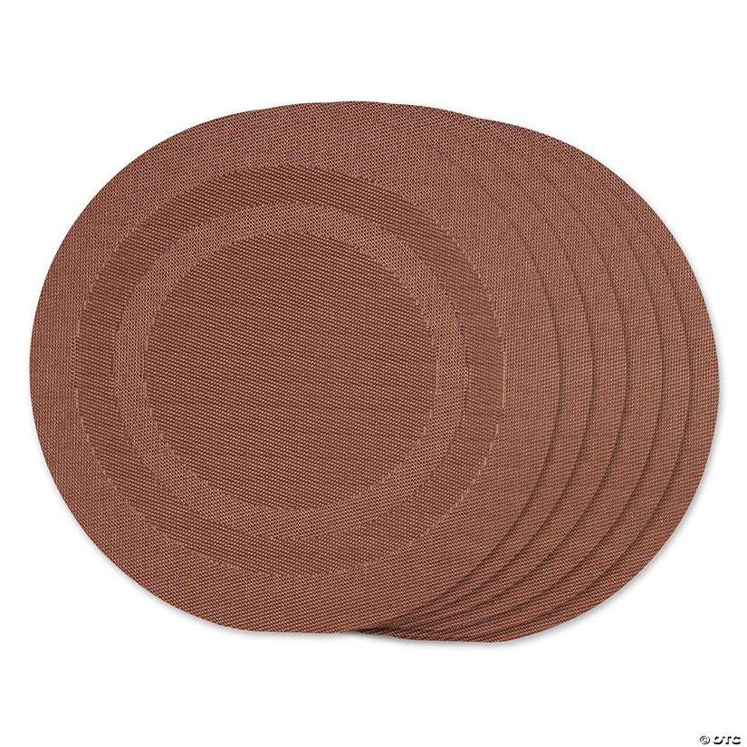 Cinnamon Round Pvc Doubleframe Placemat 6 Piece Image