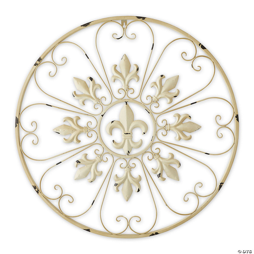 Circular Fleur De Lis Wall D&amp;#233;cor 25X25X0.37&amp;#8221; Image