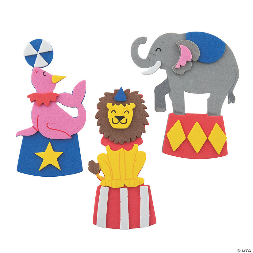 Circus Animals Magnet Craft Kit - Makes 12 Image