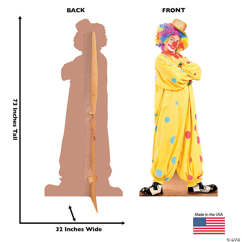 Circus Clown Cardboard Stand-Up Image