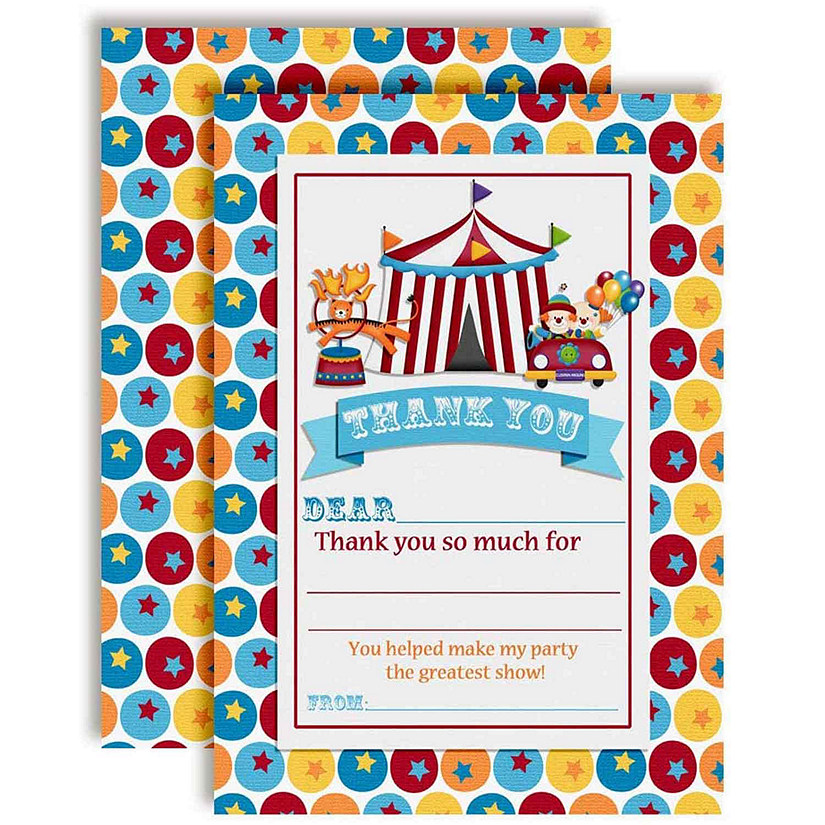 Circus Thank You 20pc. by AmandaCreation Image