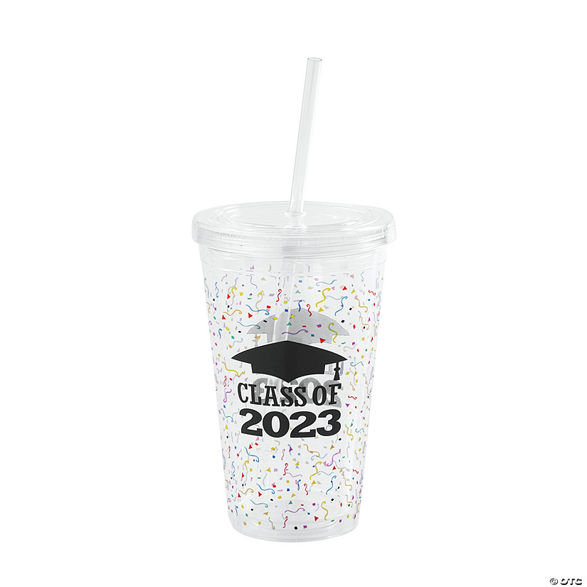 Class of 2023 Tumbler with Straw Image
