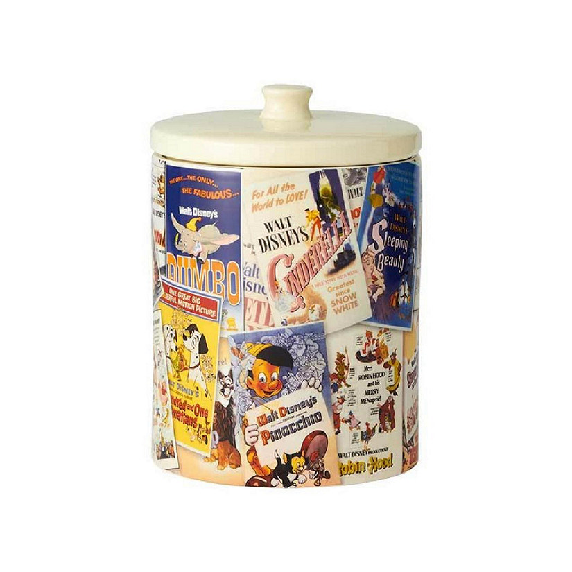 Classic Disney Movie Poster Collage Ceramic Kitchen Cookie Jar 9.25 inch Image