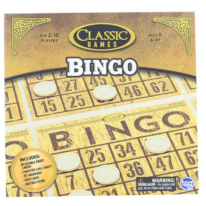 Classic Games Wood Bingo Set Image