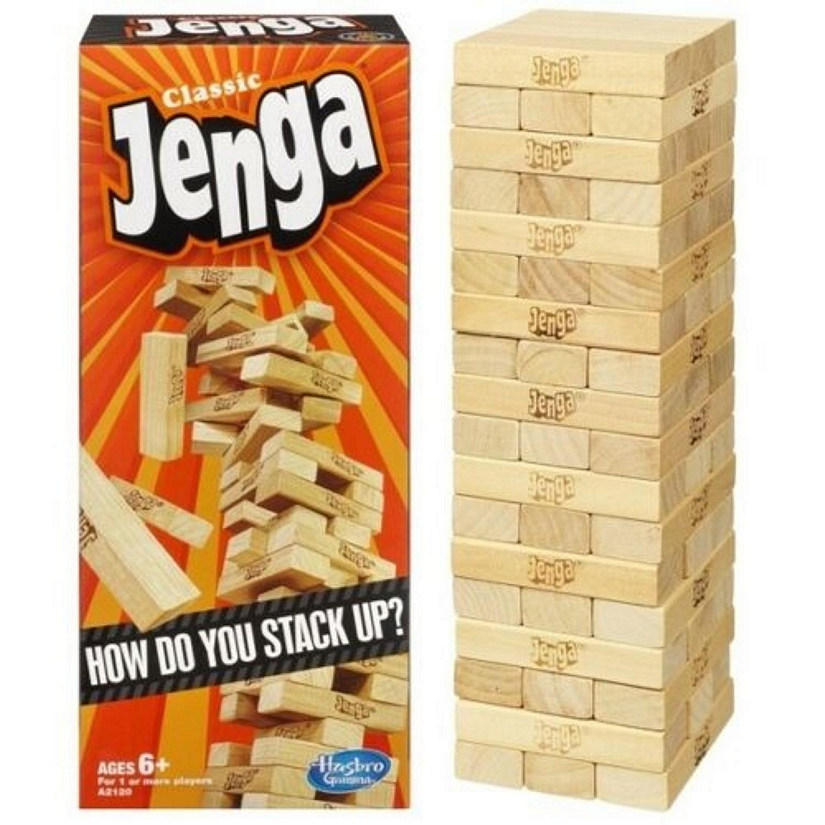 Classic Jenga Game With Genuine Hardwood Image