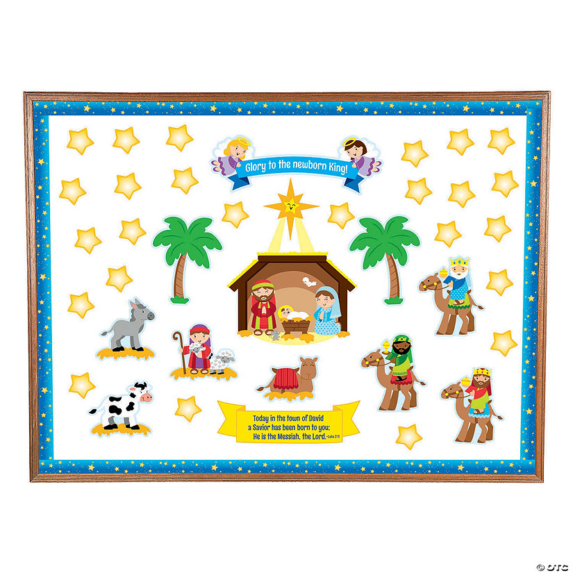 Classic Nativity Cardstock Classroom Bulletin Board Set - 150 Pc. Image