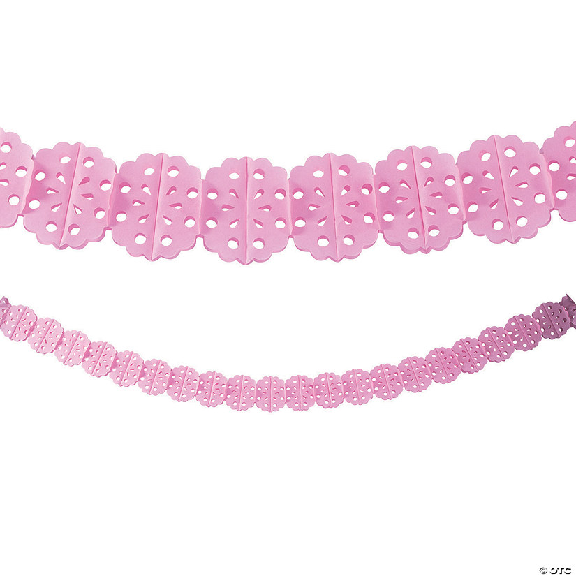Classic Pink Tissue Paper Garland Image