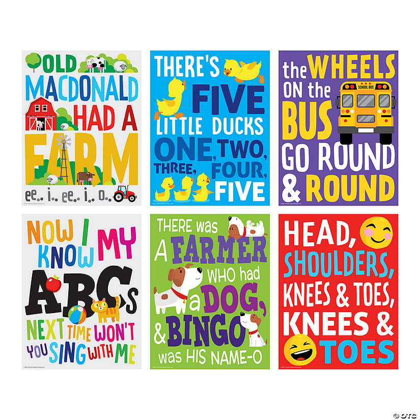 Classic School Song Posters - 6 Pc. Image