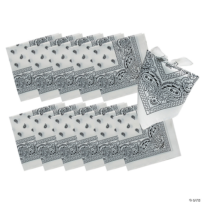 Classic White Bandanas - 12 Pc. Image