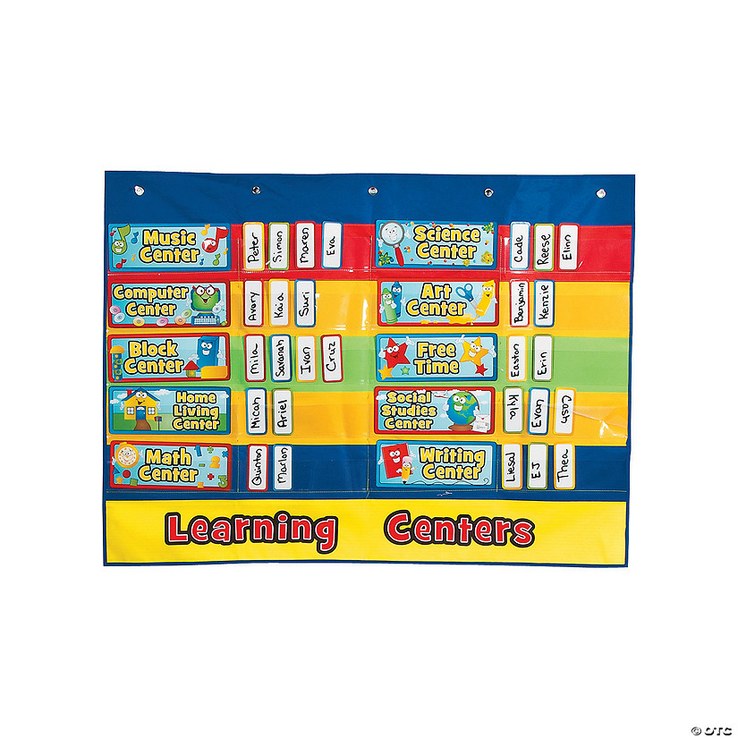 Classroom Centers Pocket Chart 49 Pc. Oriental Trading
