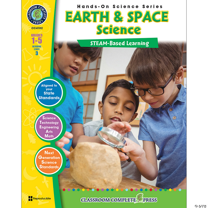 Classroom Complete Press Hands-On STEAM - Earth & Space Science Resource Book, Grade 1-5 Image