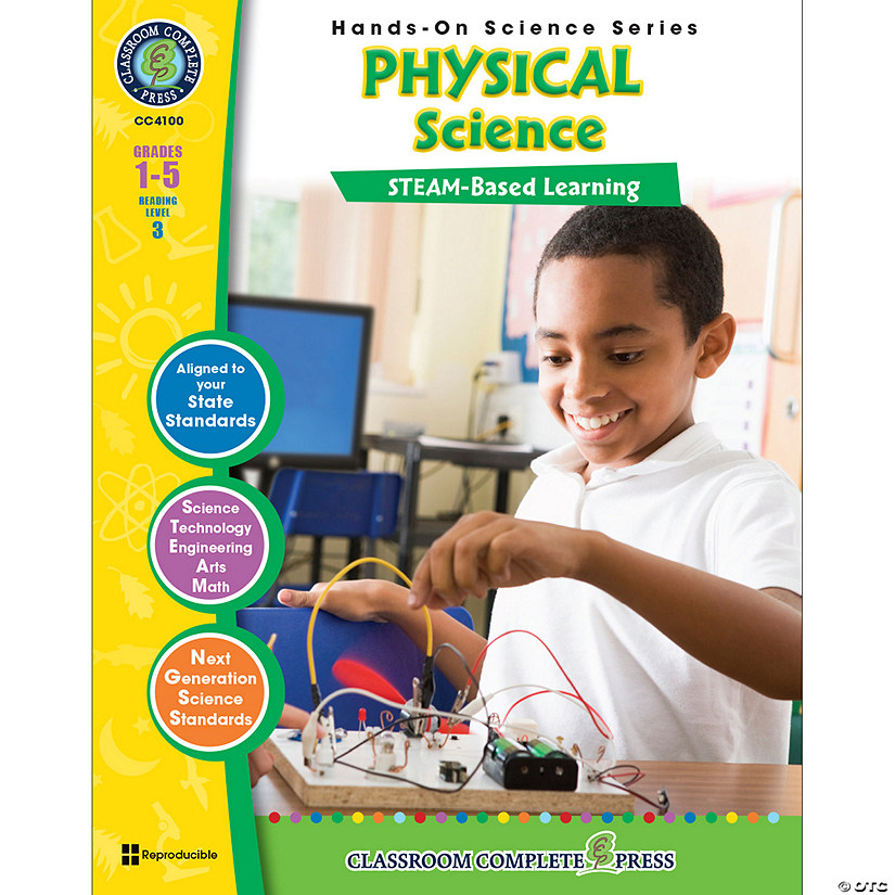 Classroom Complete Press Hands-On STEAM - Physical Science Resource Book, Grade 1-5 Image
