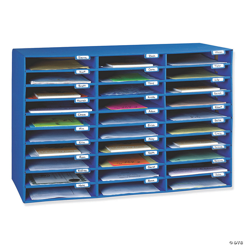 Classroom Keepers 30 Slot Mailbox - Blue Image