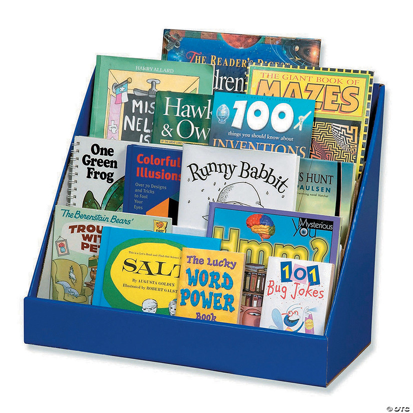 Classroom Keepers Book Shelf, 3-Tiered, Blue, 17"H x 20"W x 10"D Image