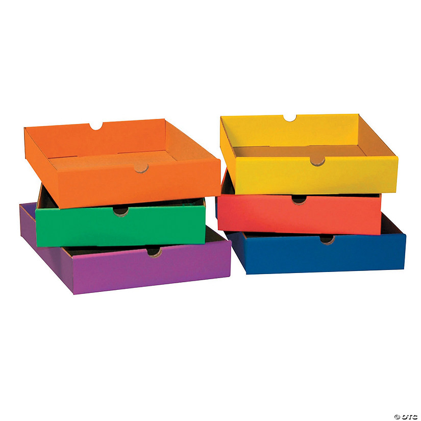 Classroom Keepers Drawers for 6-Shelf Organizer, Assorted Colors, 2"H x 10"W x 13"D, 6 Drawers Image