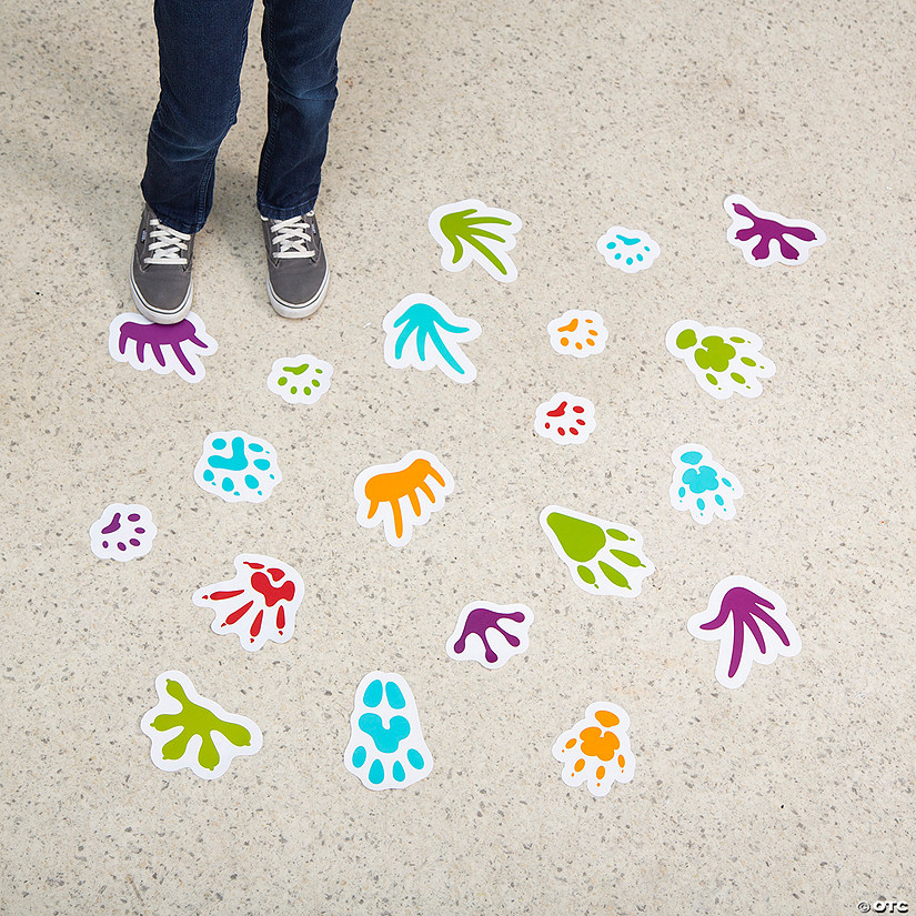 Classroom Pets Footprints Floor Clings Image