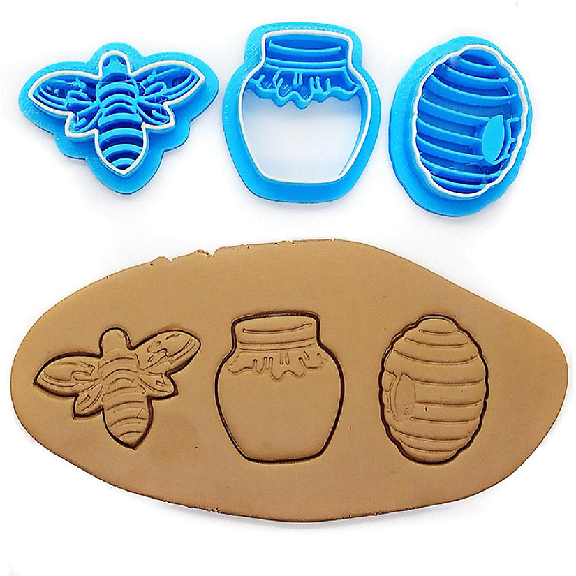 Clay Cutter Set: Bee, Honey Pot and Beehive, 3 pcs Image